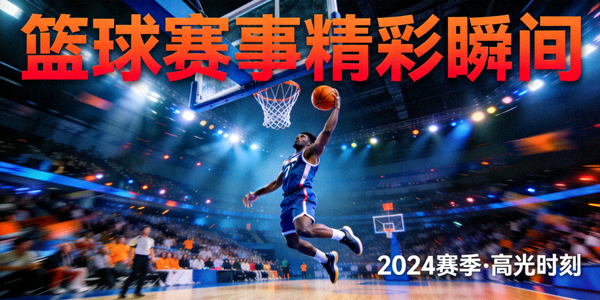 篮球赛事精彩瞬间短视频封面